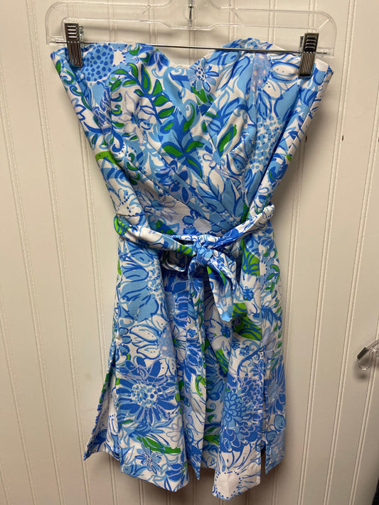 Dress Designer By Lilly Pulitzer In Blue & Green, Size: Xxs