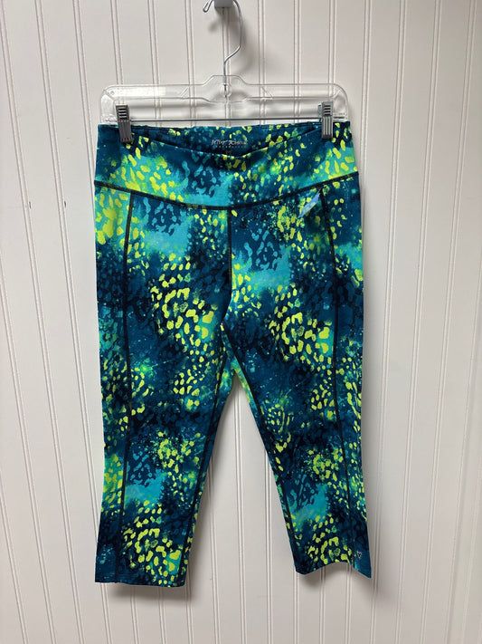 Athletic Leggings Capris By Betsey Johnson In Blue & Green, Size: L