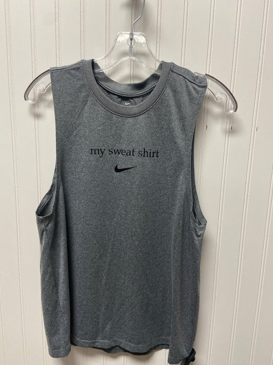 Athletic Tank Top By Nike In Grey, Size: S