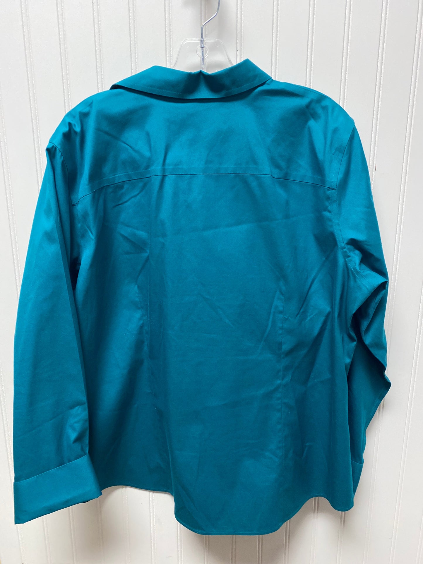 Top Long Sleeve By Chicos In Teal, Size: Xl