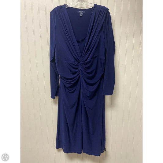 Dress Work By Chaps In Blue, Size: 2x