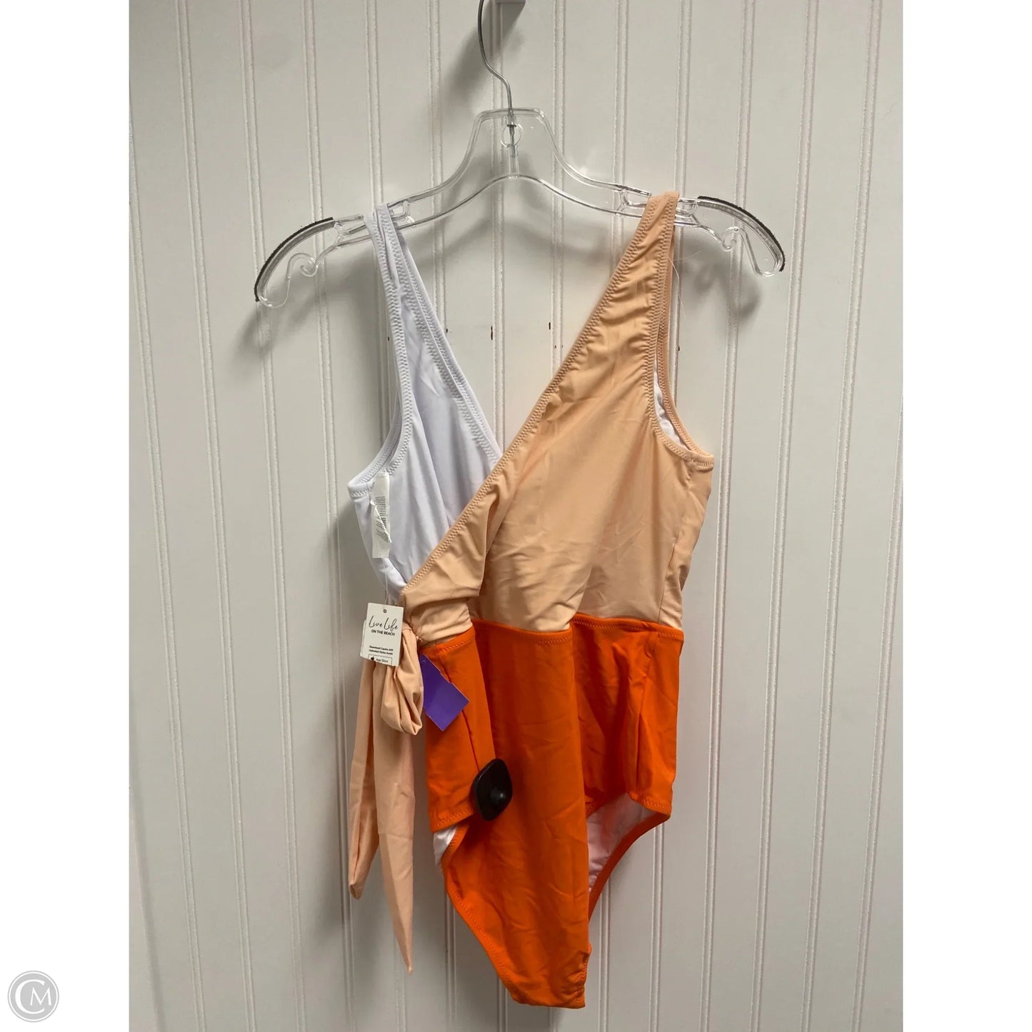 Swimsuit By Clothes Mentor In Orange & White, Size: M