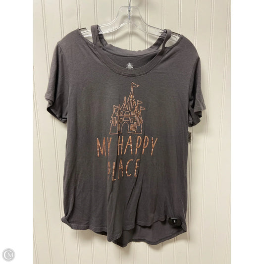 Top Short Sleeve By Disney Store In Grey, Size: L