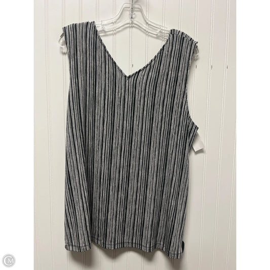 Top Sleeveless Basic By Chicos In Black & White, Size: Xl