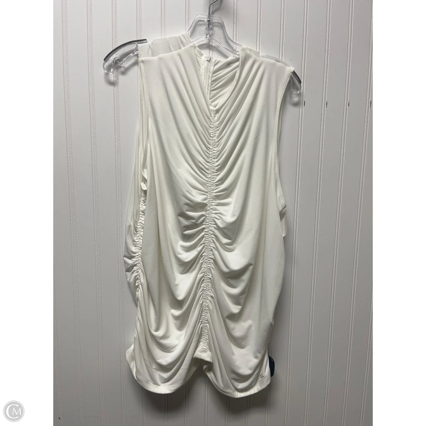 Top Sleeveless By Calvin Klein In White, Size: 1x