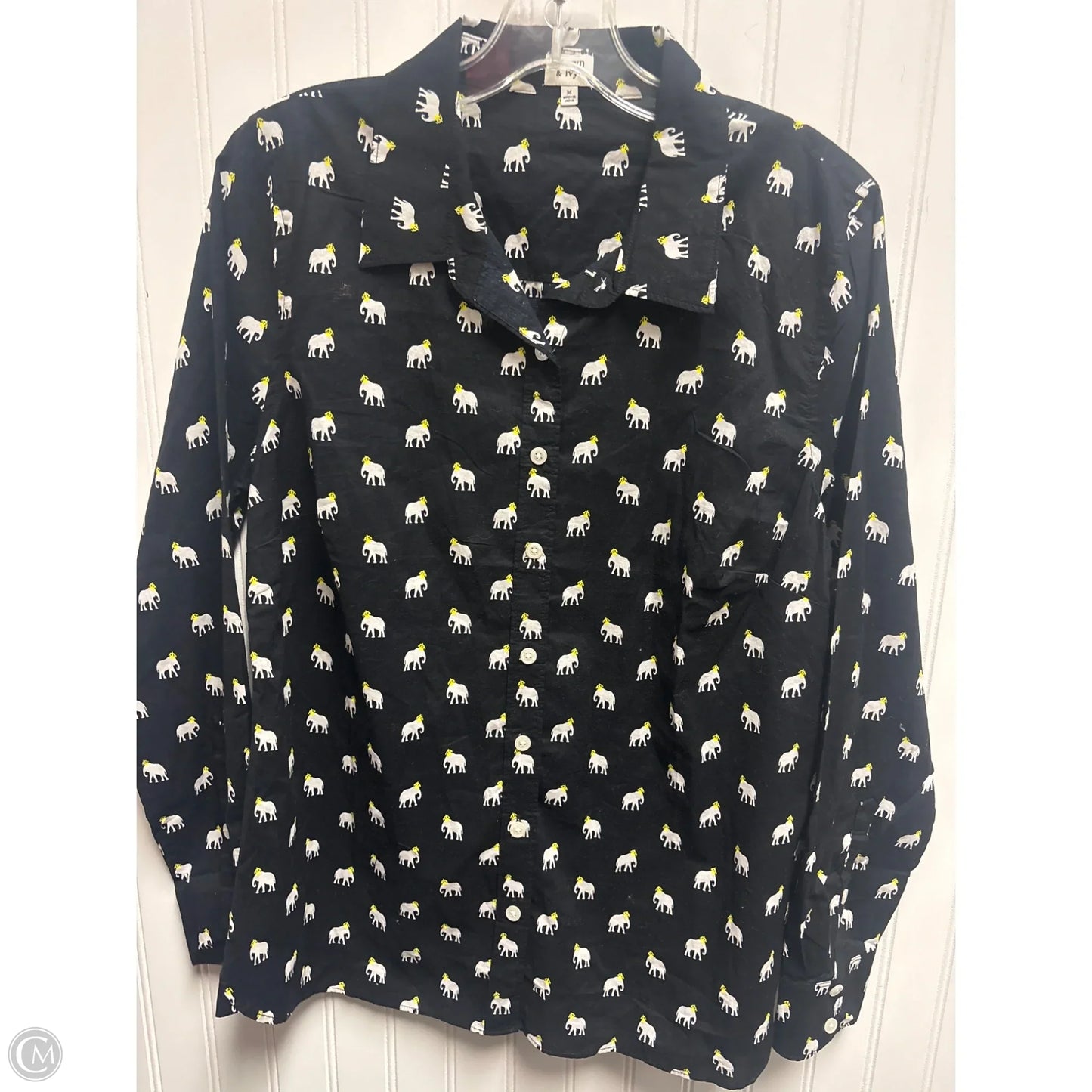 Top Long Sleeve By Crown And Ivy In Black, Size: M