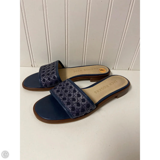 Sandals Flats By Jack Rogers In Navy, Size: 5