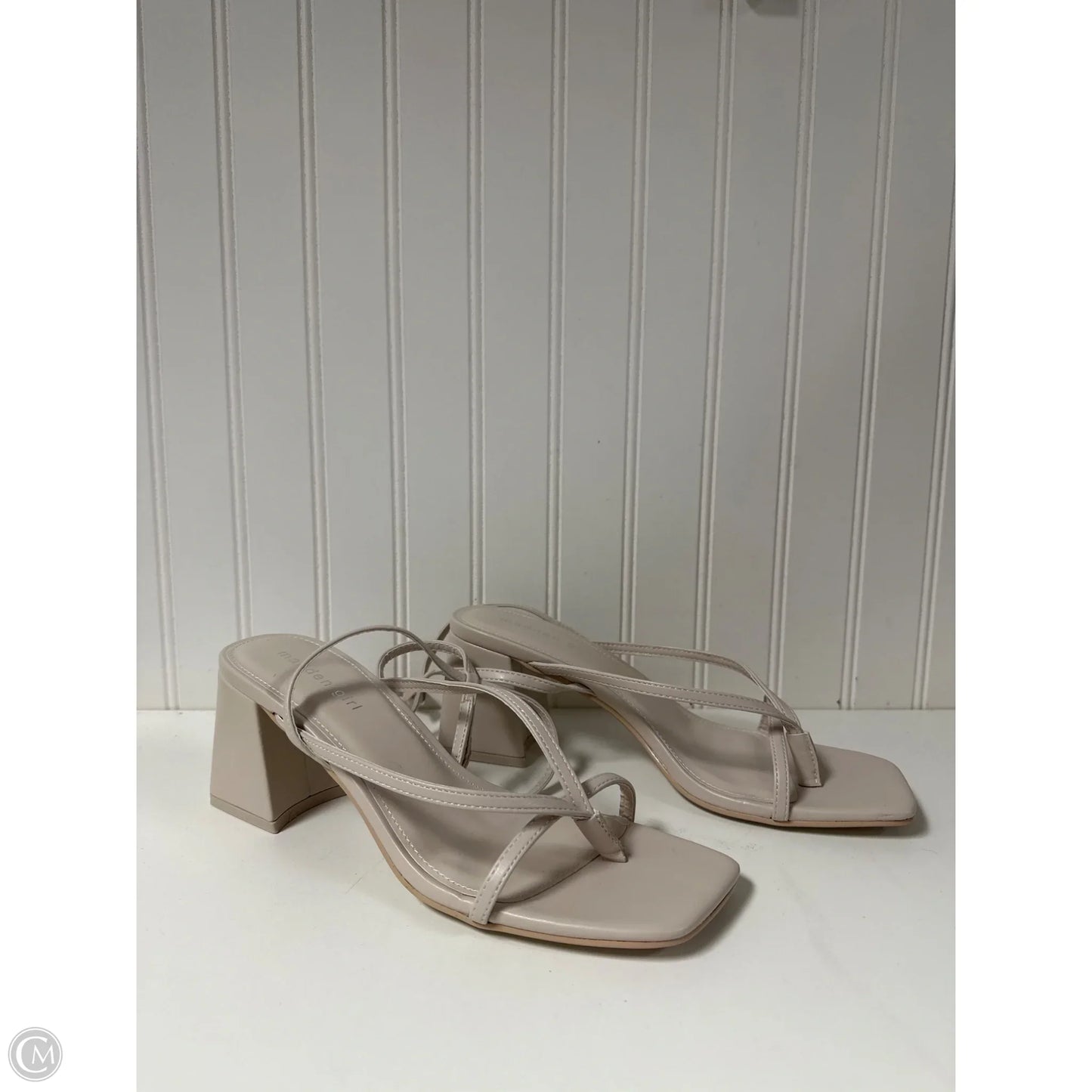 Sandals Heels Block By Madden Girl In Beige, Size: 10