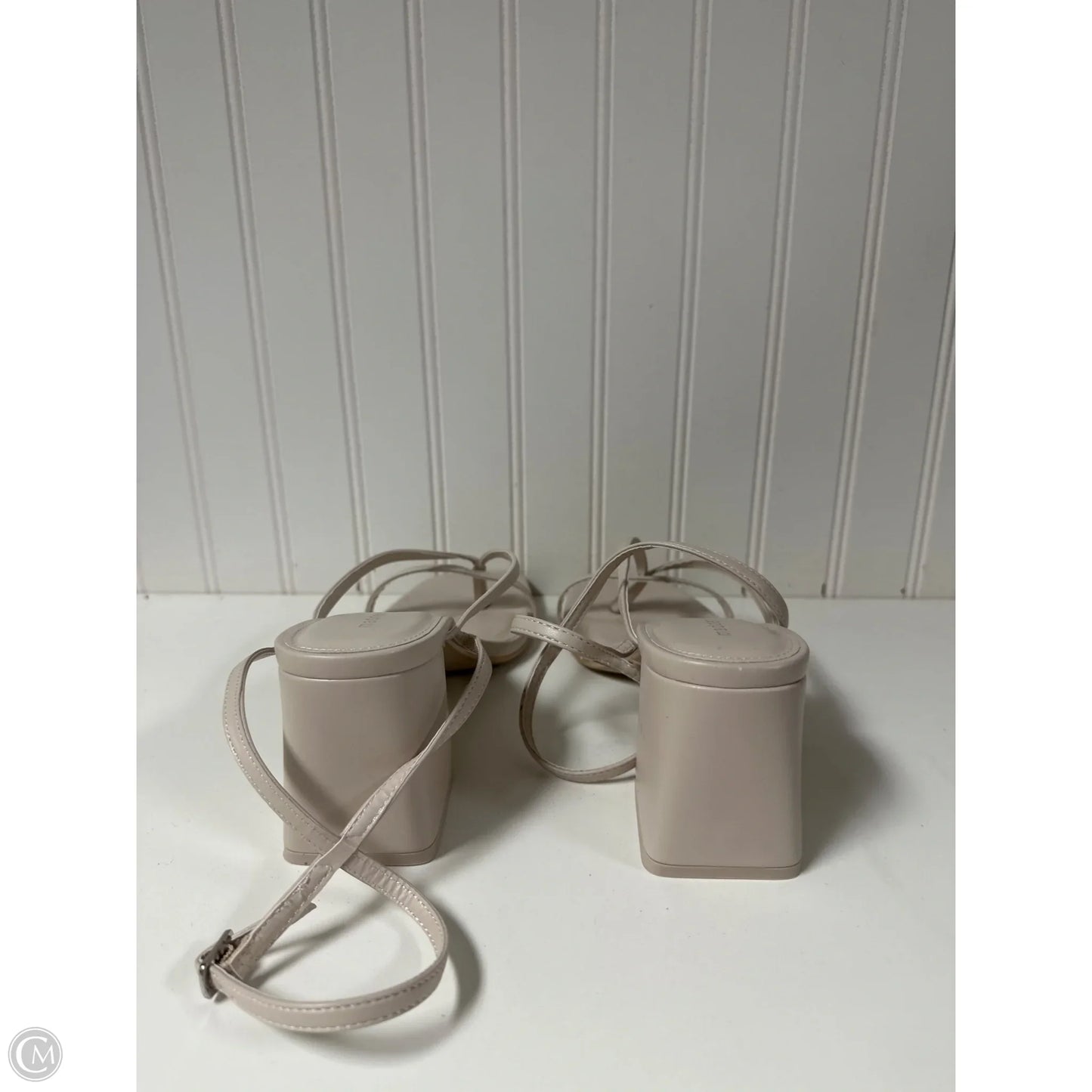 Sandals Heels Block By Madden Girl In Beige, Size: 10