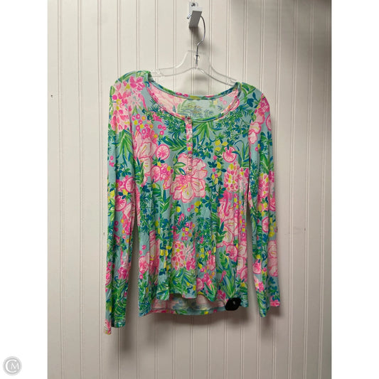 Top Long Sleeve Designer By Lilly Pulitzer In Floral Print, Size: Xs