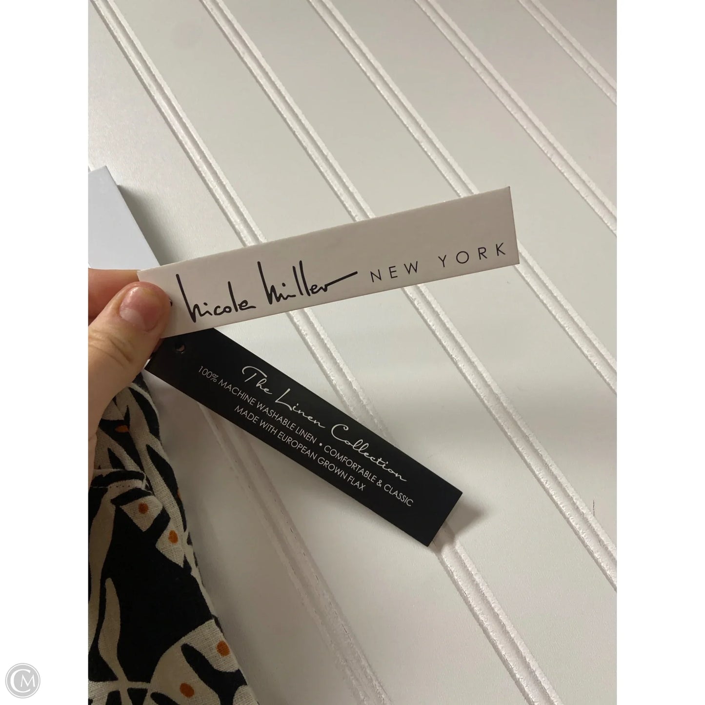 Pants Linen By Nicole By Nicole Miller In Black & Cream, Size: 8