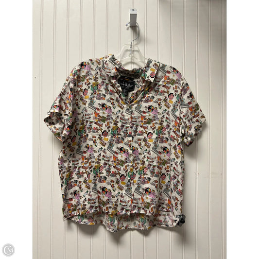 Top Short Sleeve Basic By Nicole Miller In Multi-colored, Size: L