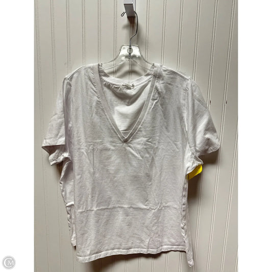 Top Short Sleeve By Good American In White, Size: 2x