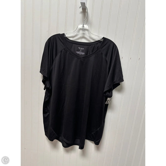 Athletic Top Short Sleeve By Tek Gear In Black, Size: 2x