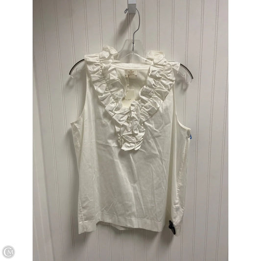 Top Sleeveless Designer By Kate Spade In White, Size: Xl