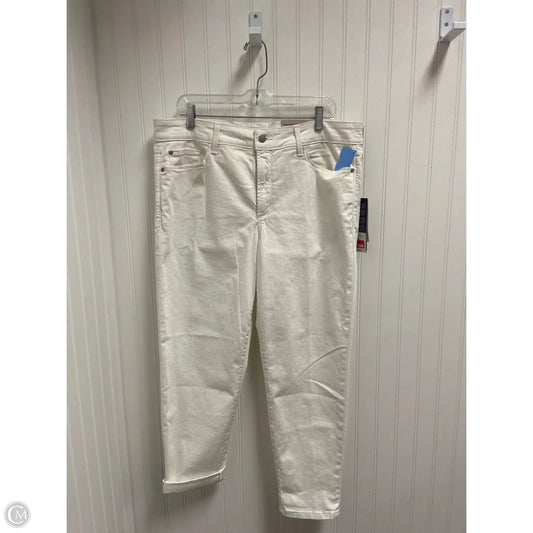 Jeans Straight By Not Your Daughters Jeans In White Denim, Size: 14