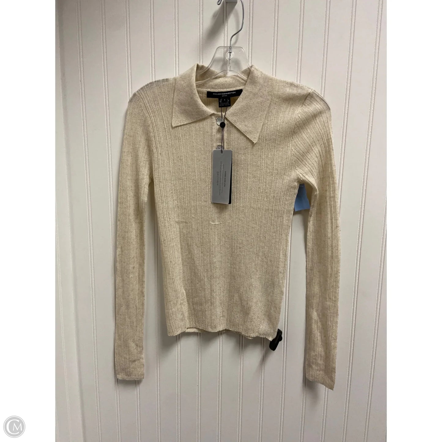 Top Long Sleeve By French Connection In Beige, Size: S