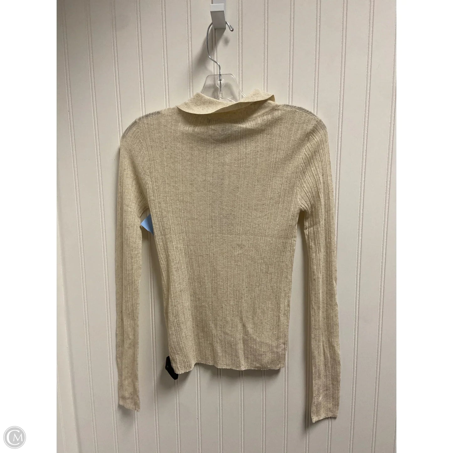 Top Long Sleeve By French Connection In Beige, Size: S
