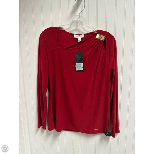 Top Long Sleeve By Nine West In Red, Size: L