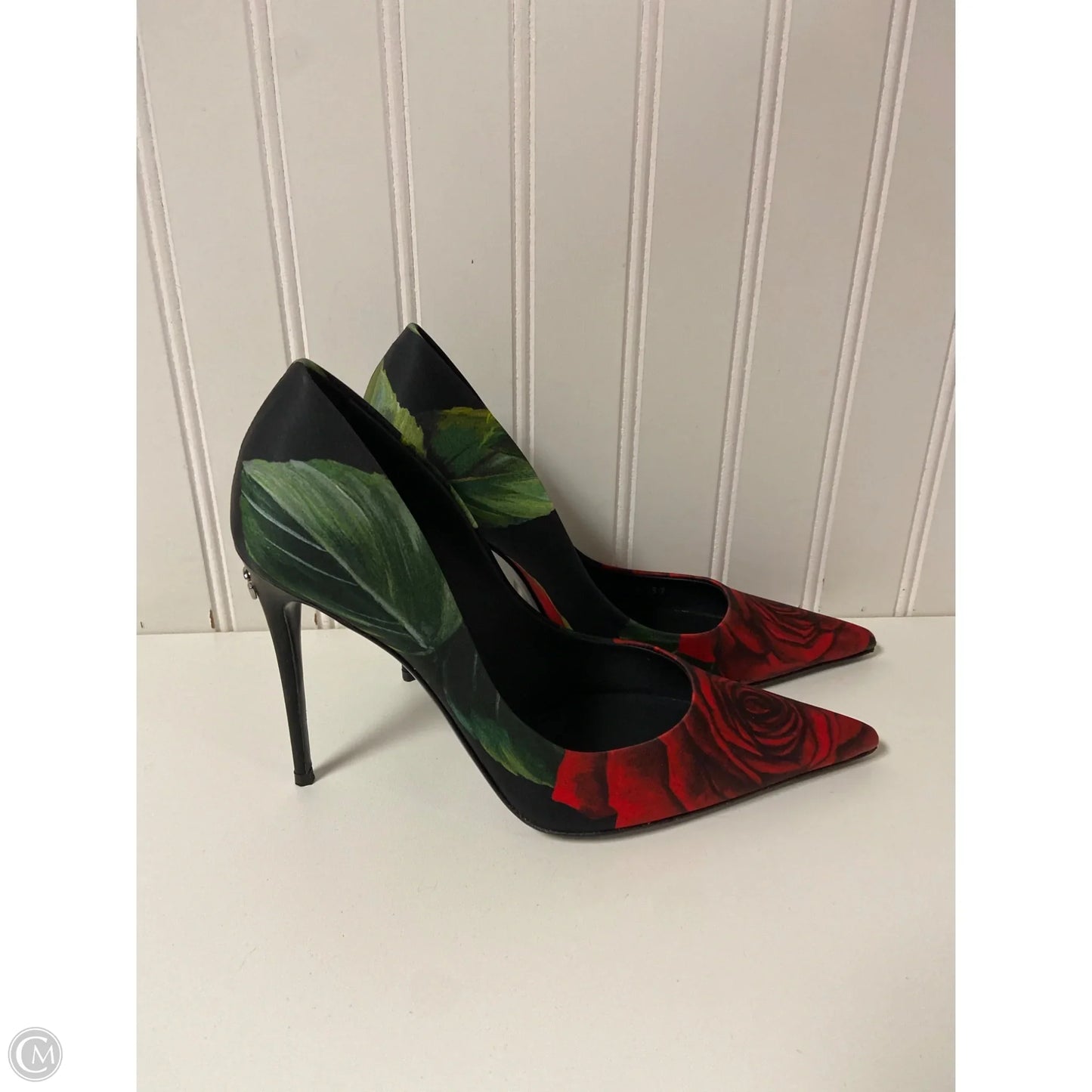 Shoes Luxury Designer By Dolce And Gabbana In Black & Red, Size: 6.5 or 37