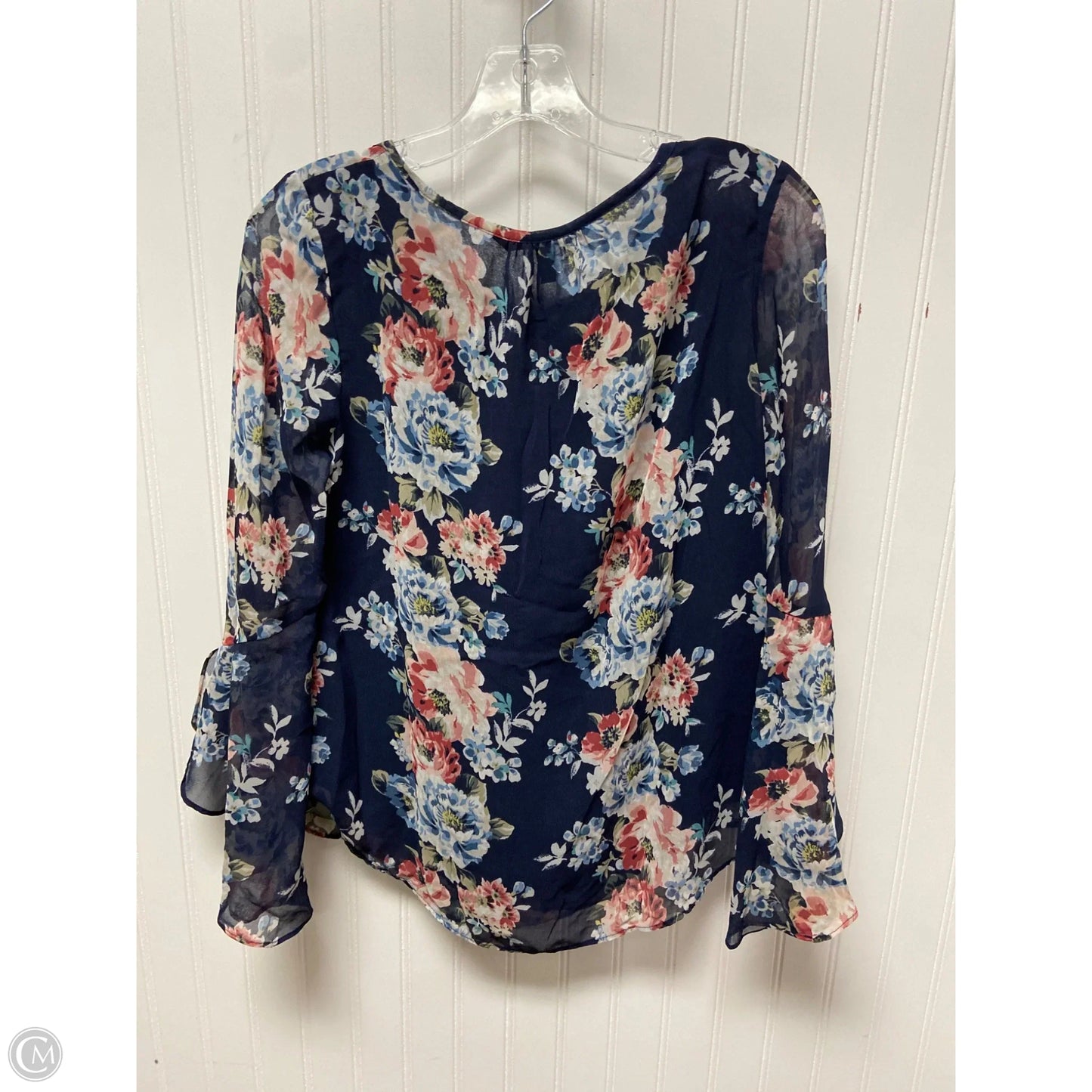 Top Long Sleeve By White House Black Market In Floral Print, Size: Xs