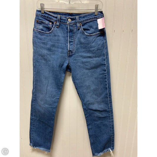 Jeans Straight By Levis In Blue Denim, Size: 4