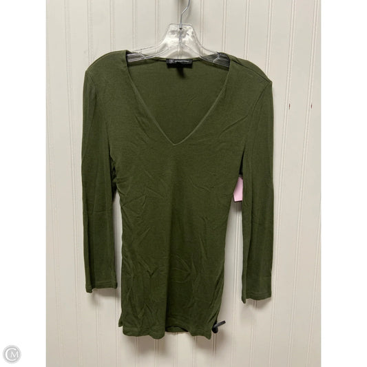 Top Long Sleeve Basic By Inc In Green, Size: M