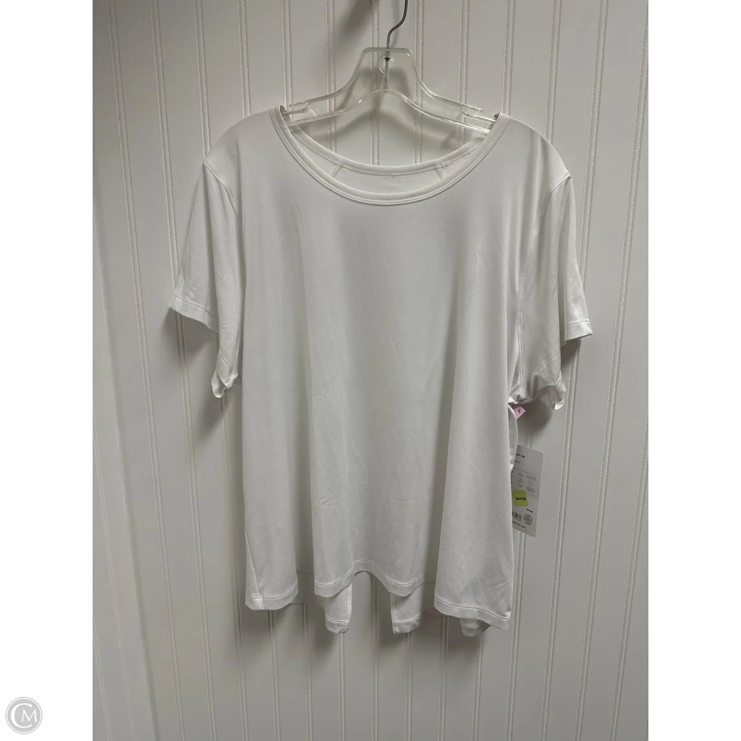 Athletic Top Short Sleeve By Athleta In White, Size: Xl