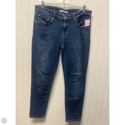 Jeans Skinny By Levis In Blue Denim, Size: 10