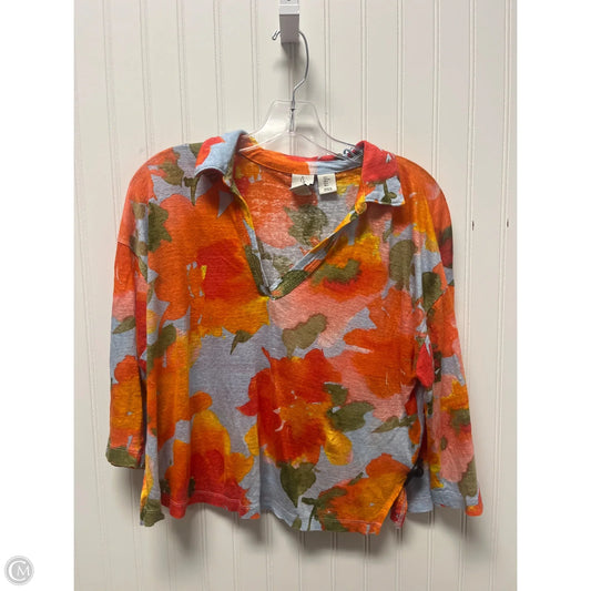 Top Long Sleeve By Joie In Multi-colored, Size: L