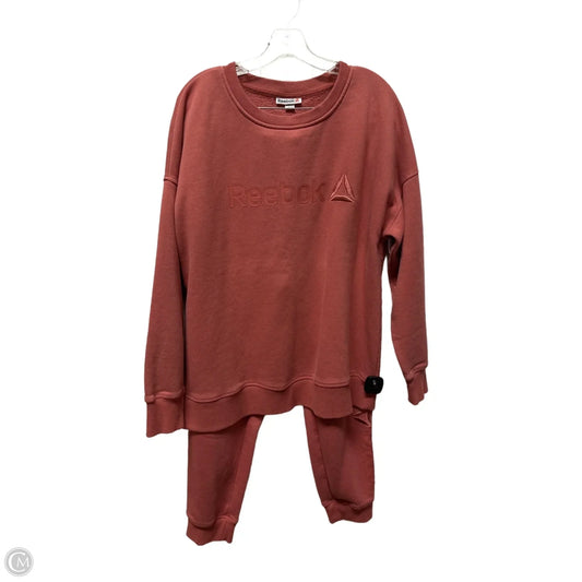 Lounge Set Pants By Reebok In Pink, Size: Xl