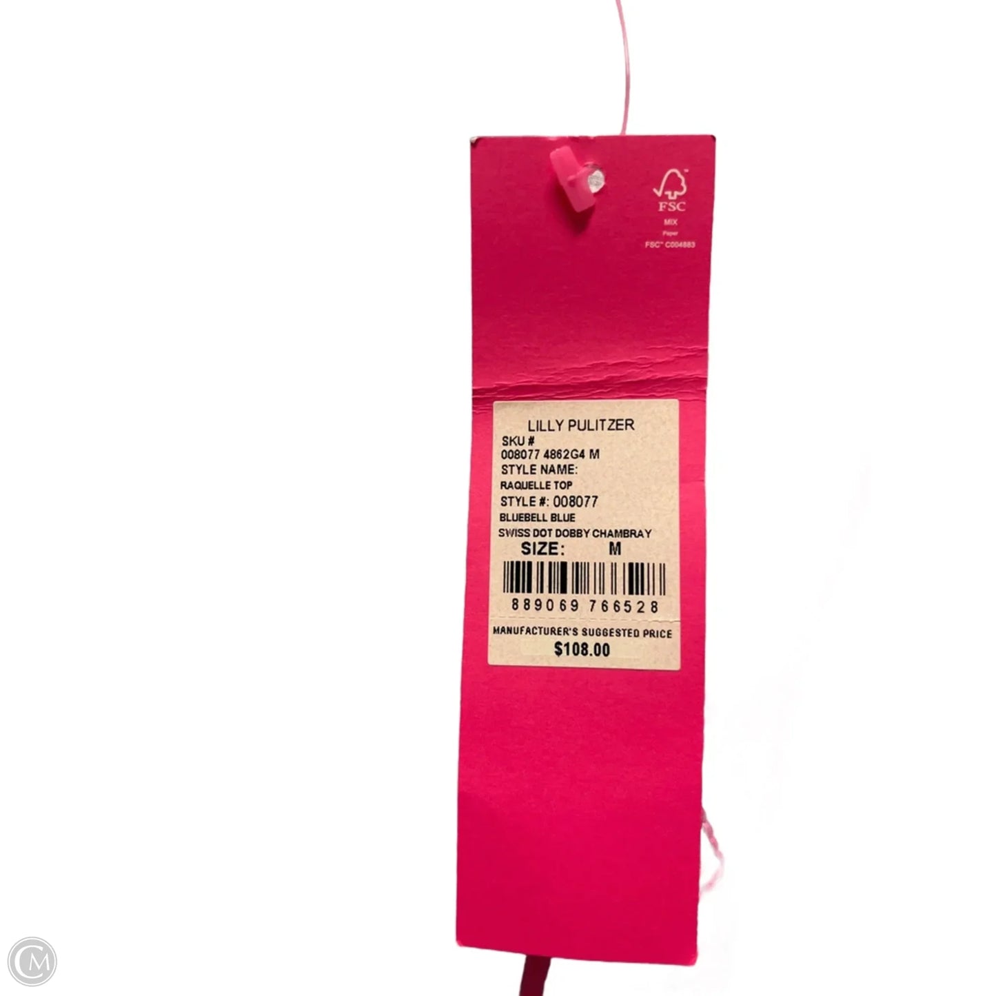 Top Sleeveless Designer By Lilly Pulitzer In Blue & Pink, Size: M