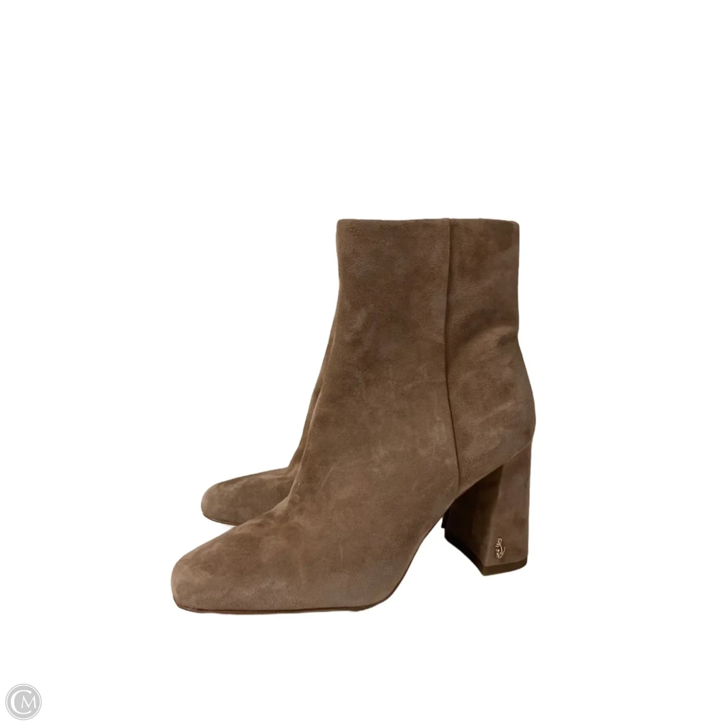 Boots Ankle Heels By Sam Edelman In Taupe, Size: 6.5