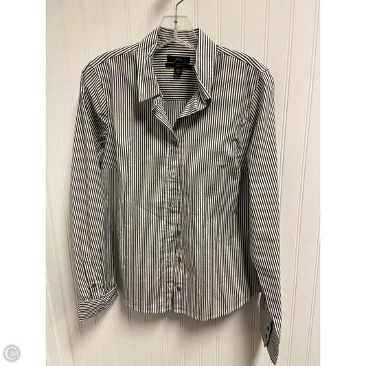 Top Long Sleeve Basic By J. Crew In Striped Pattern, Size: Mp