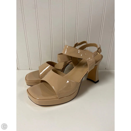 Sandals Heels Stiletto By Clothes Mentor In Beige, Size: 10