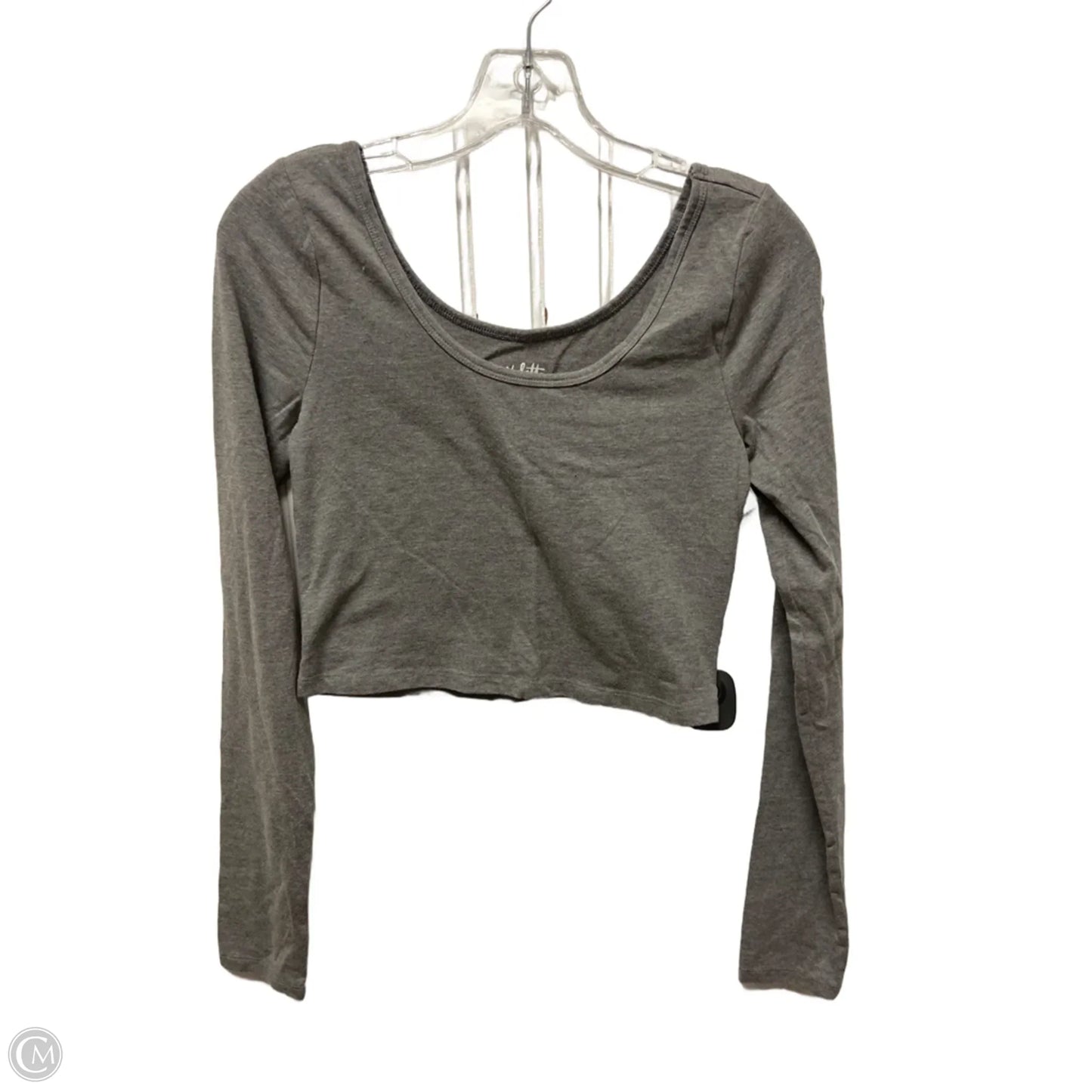 Top Long Sleeve Basic By Clothes Mentor In Grey, Size: M