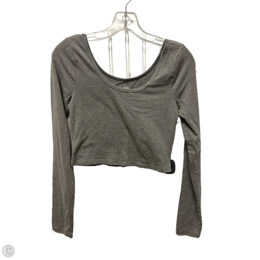 Top Long Sleeve Basic By Clothes Mentor In Grey, Size: M