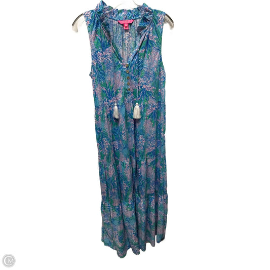 Dress Designer By Lilly Pulitzer In Blue & Pink, Size: Xs