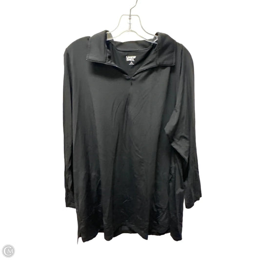Athletic Sweatshirt Collar By Lands End In Black, Size: 1x