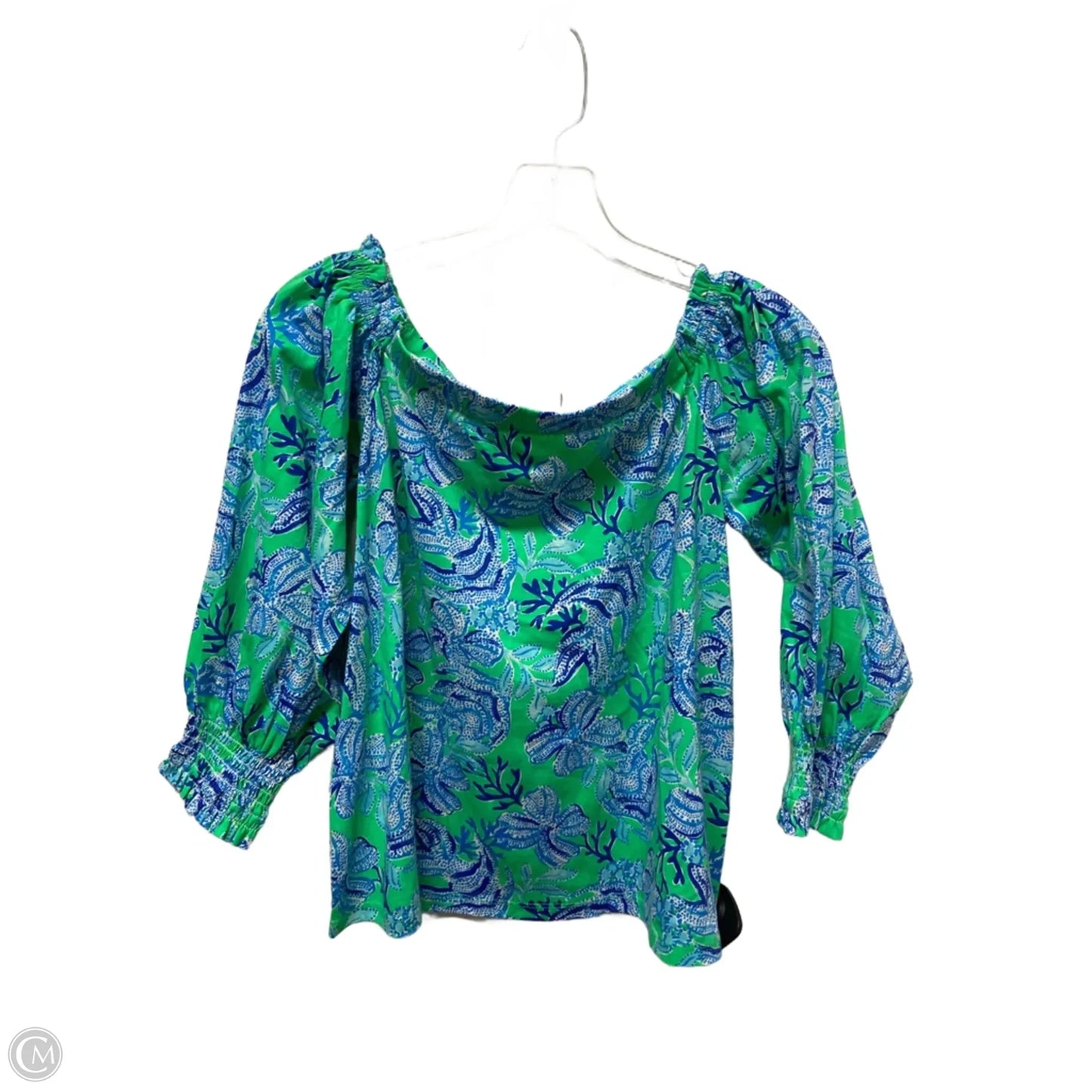 Top Long Sleeve Designer By Lilly Pulitzer In Green, Size: S