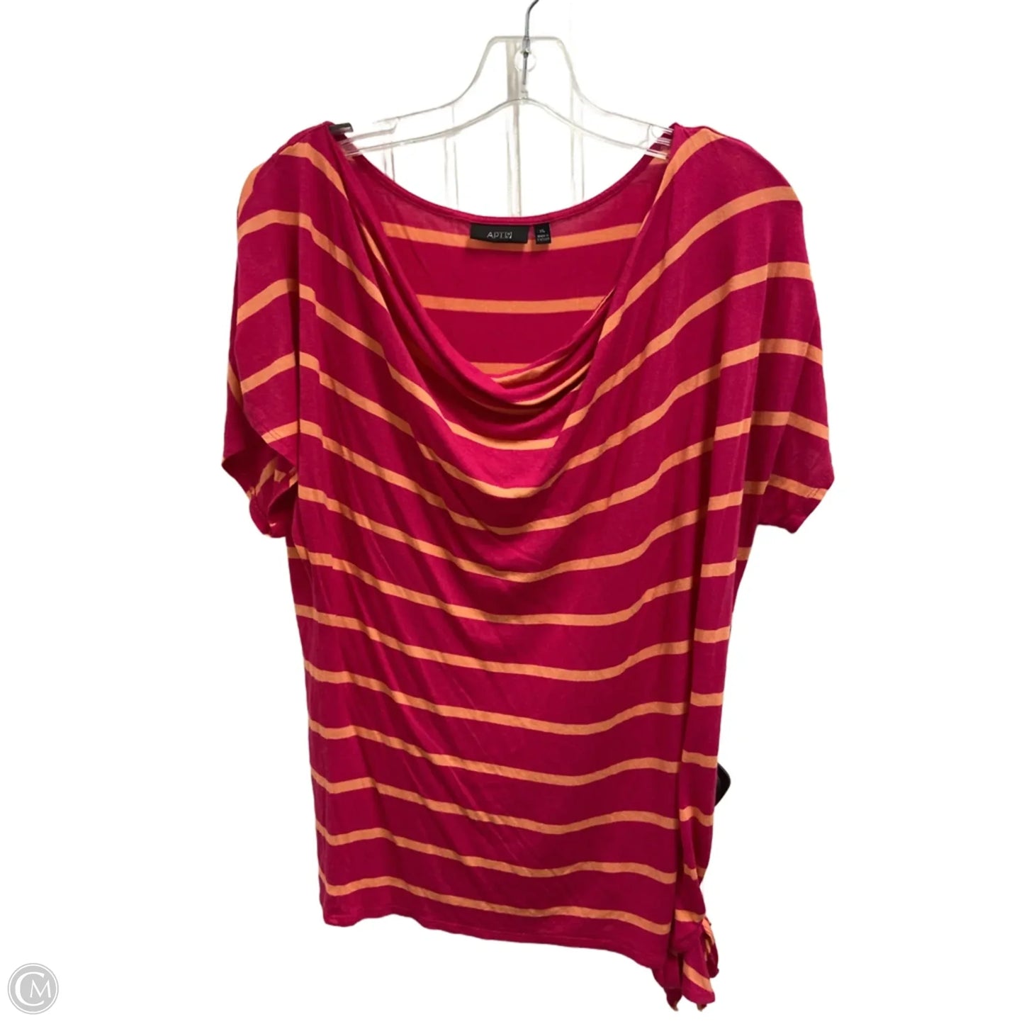 Top Short Sleeve Basic By Apt 9 In Striped Pattern, Size: Xl