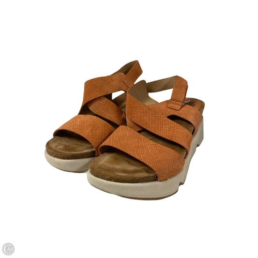 Sandals Flats By Sofft In Orange, Size: 8.5