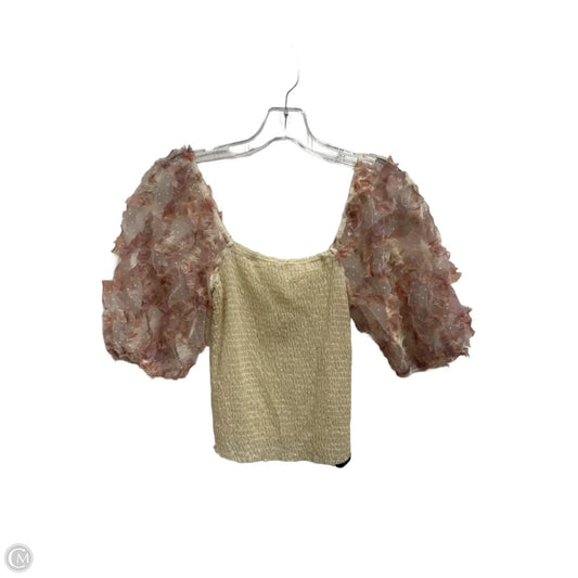 Top Short Sleeve By Free People In Beige, Size: Sp