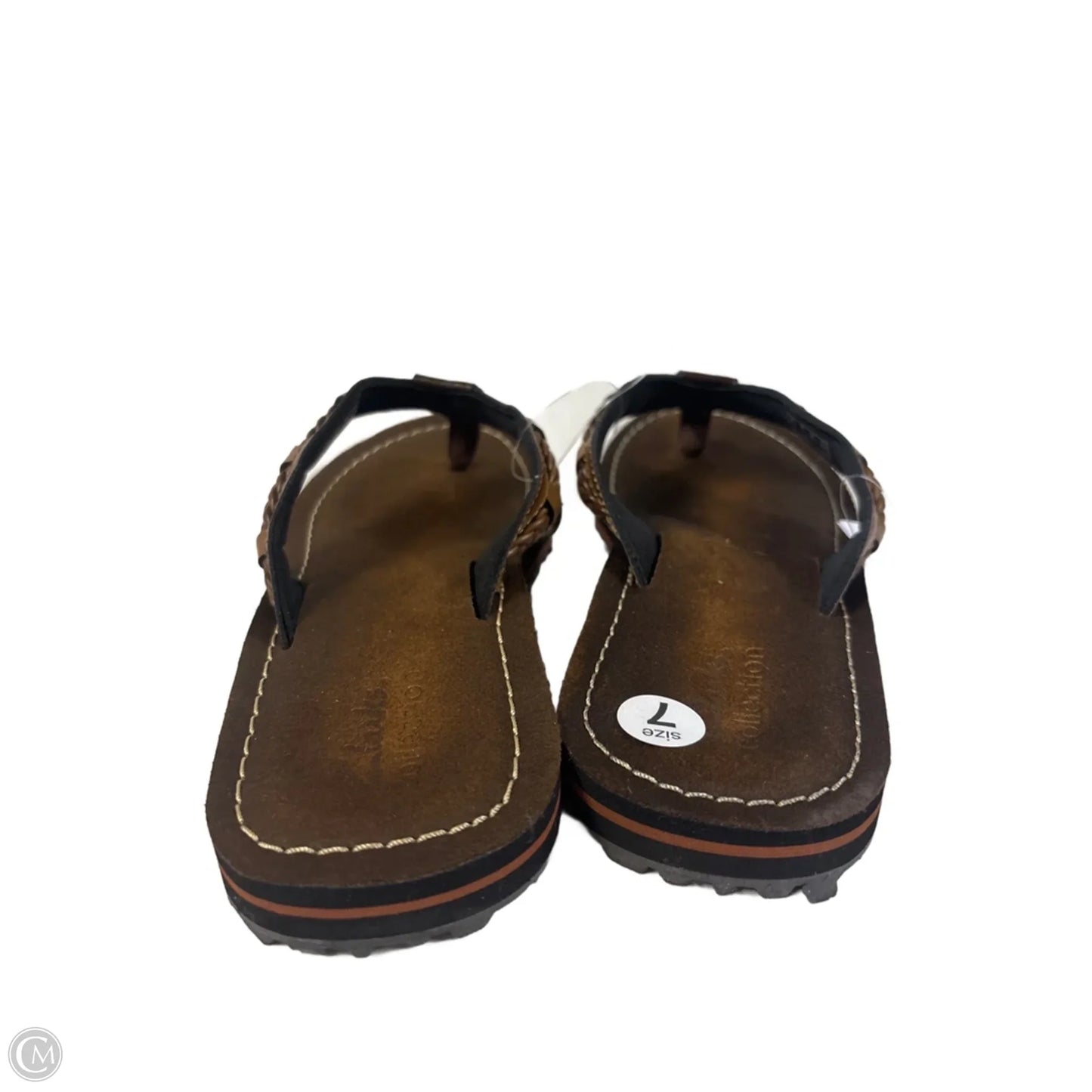 Sandals Flip Flops By Clarks In Brown, Size: 7