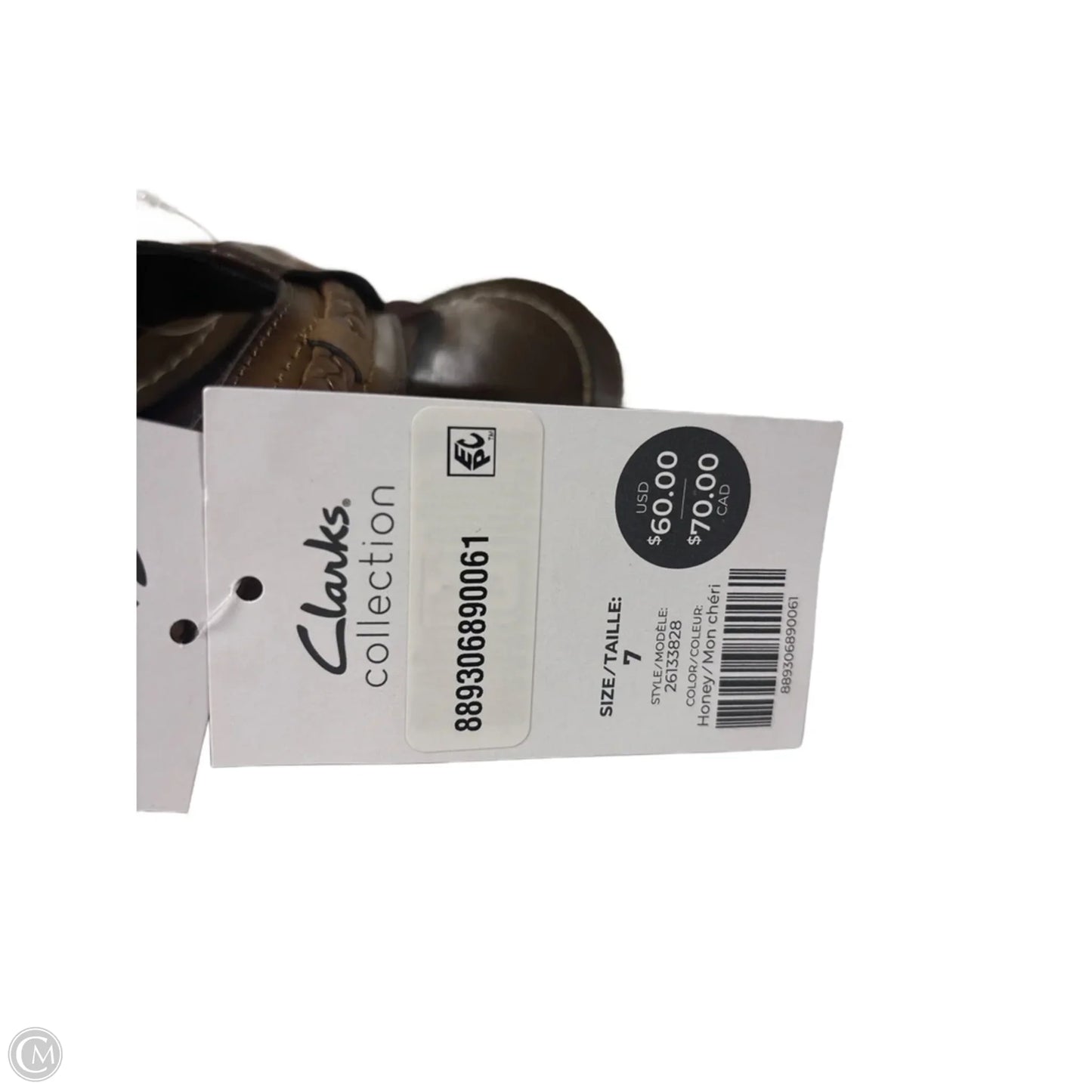 Sandals Flip Flops By Clarks In Brown, Size: 7