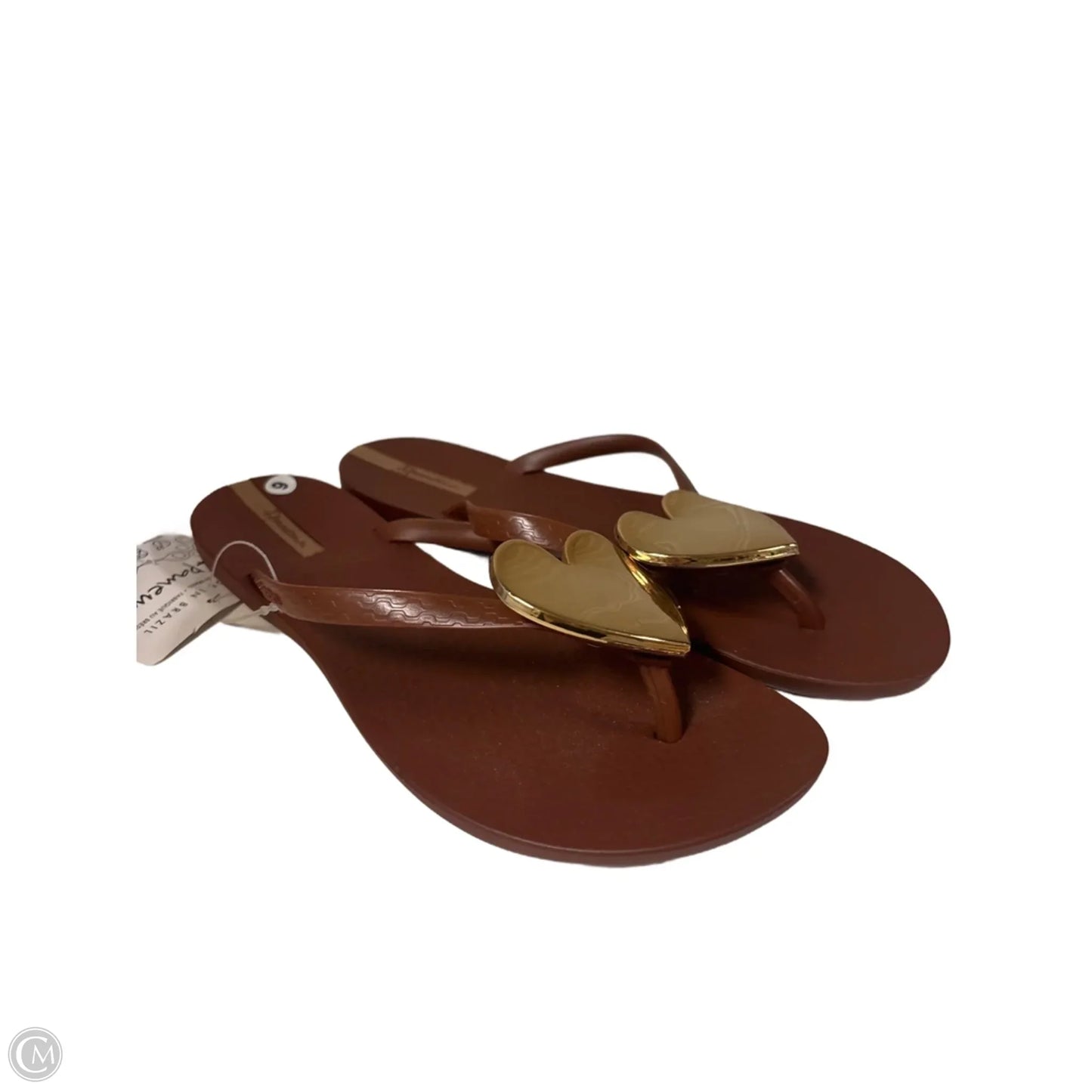 Sandals Flip Flops By Clothes Mentor In Brown, Size: 9