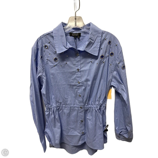 Top Long Sleeve By Badgley Mischka In Striped Pattern, Size: M