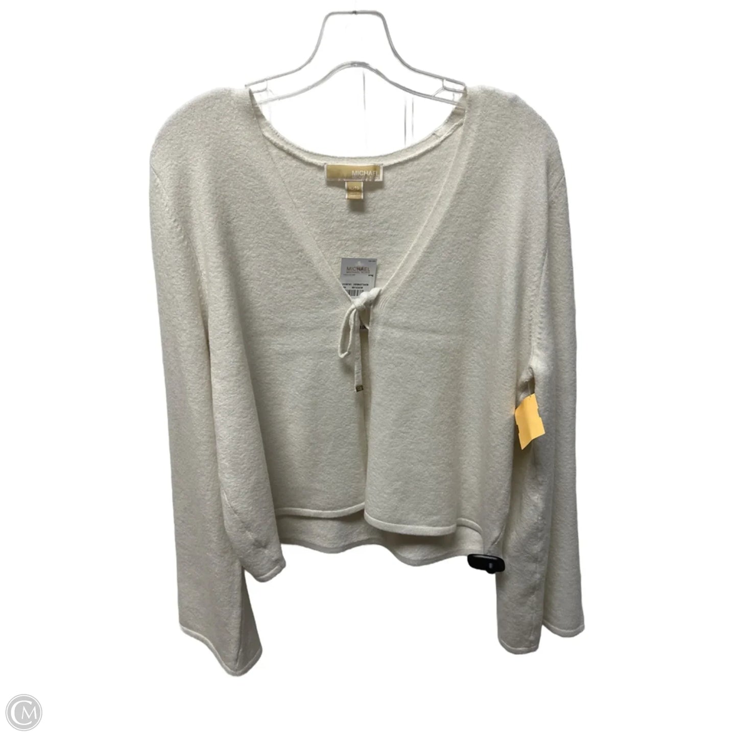 Sweater Cardigan By Michael By Michael Kors In Cream, Size: Xl