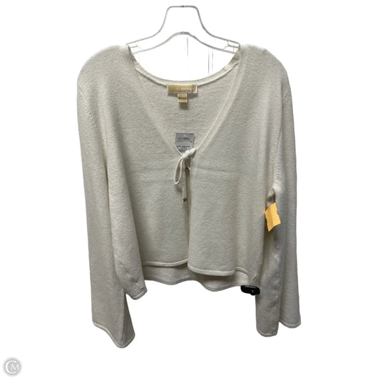Sweater Cardigan By Michael By Michael Kors In Cream, Size: Xl