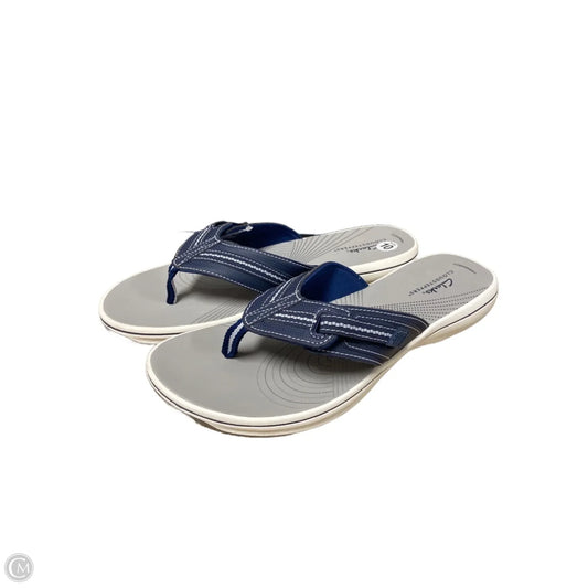 Sandals Flip Flops By Clarks In Brown, Size: 10